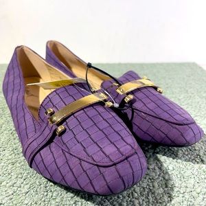 Victoria K slip on women’s shoes size 11 purple weave ballet business flats